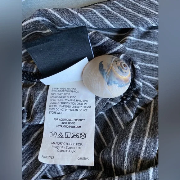 Nike Beach Cover Up S Grey/White Stripes - Picture 9 of 9